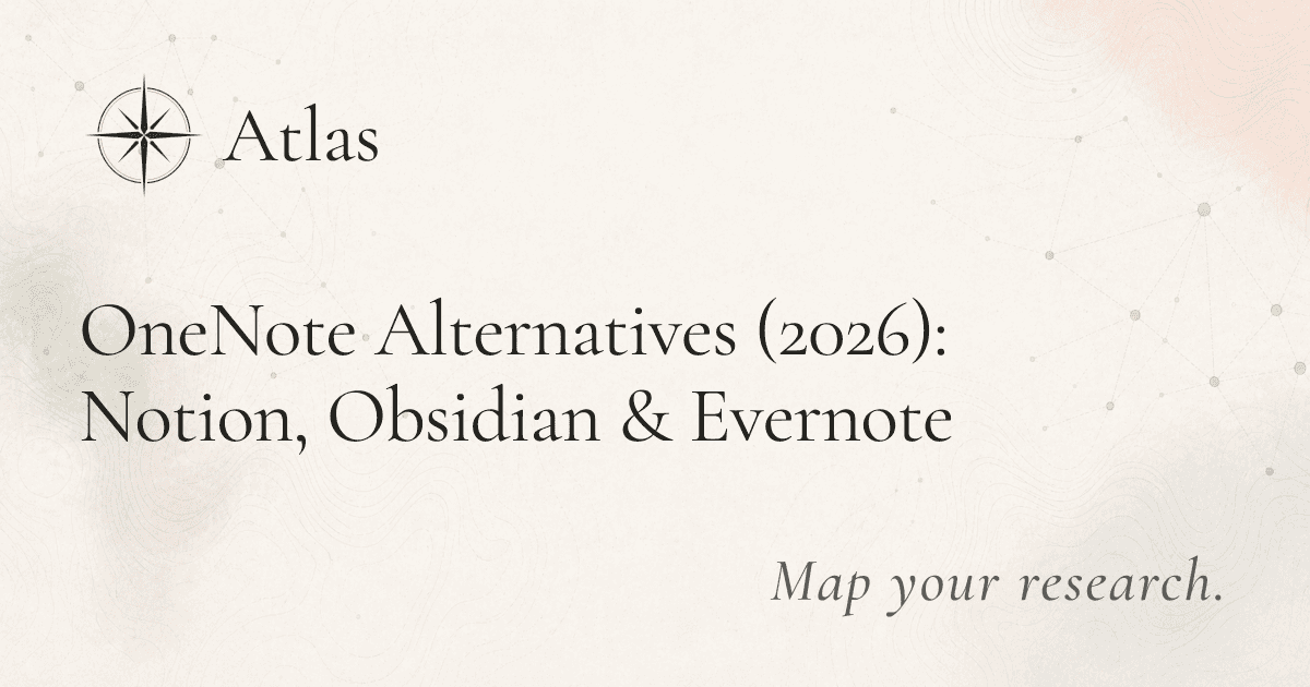 OneNote Alternatives (2026): Notion, Obsidian & Evernote preview image