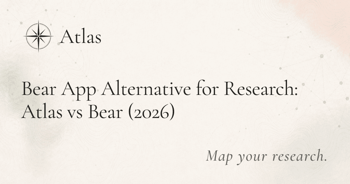 Bear App Alternative for Research: Atlas vs Bear (2026) preview image