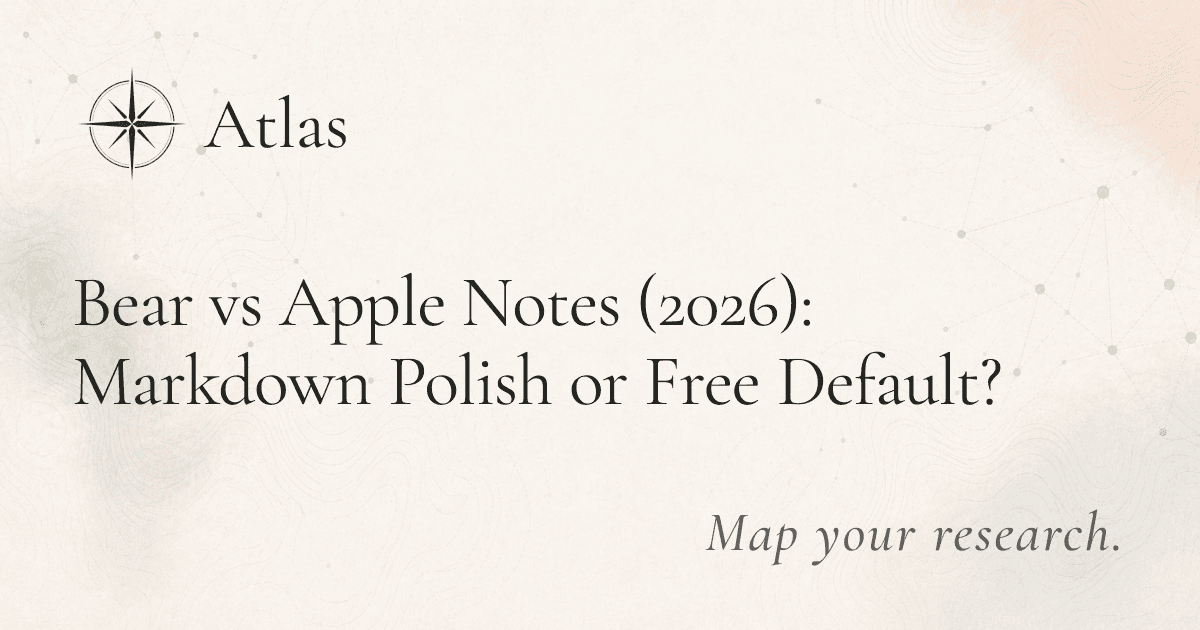 Bear vs Apple Notes (2026): Markdown Polish or Free Default? preview image