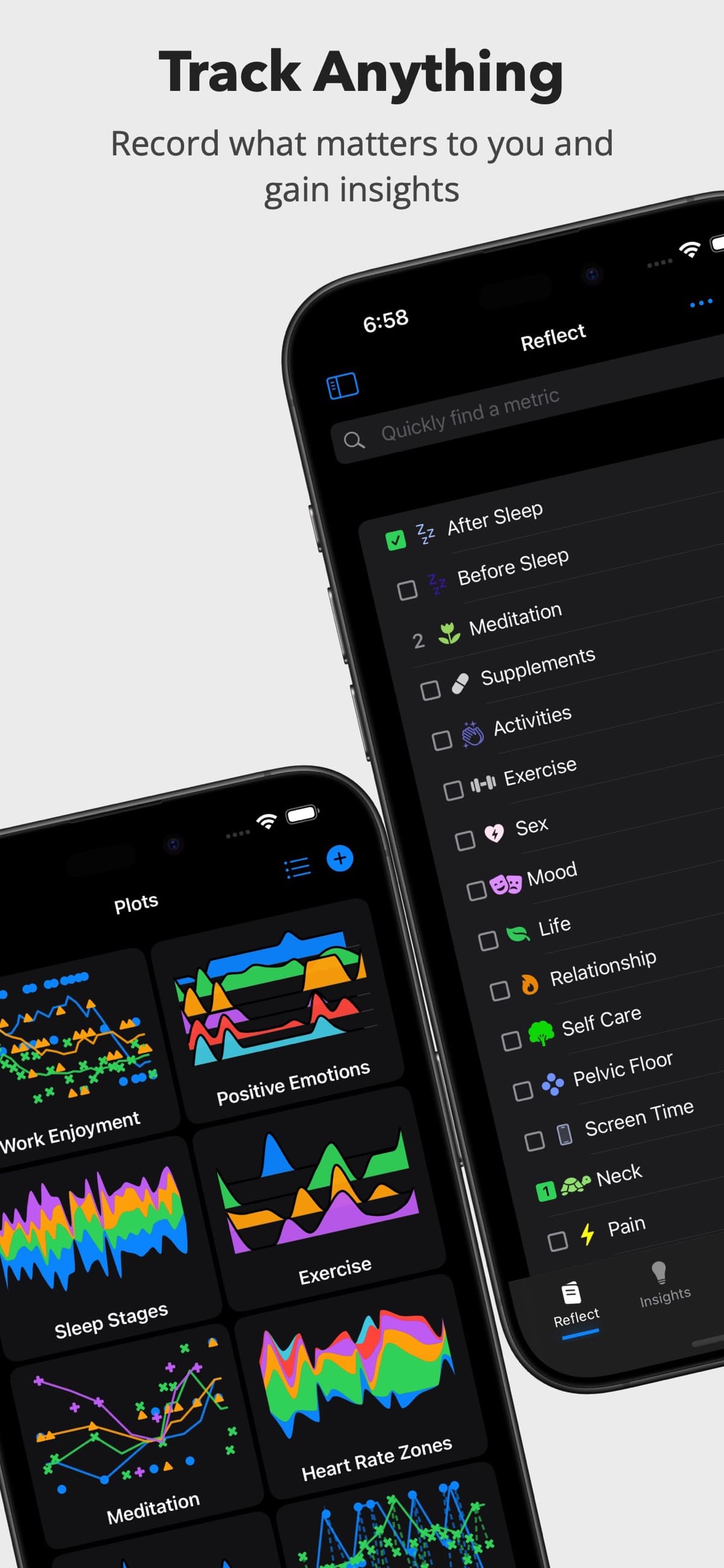 Official Reflect App Store screenshot showing the note interface and AI-assisted writing features