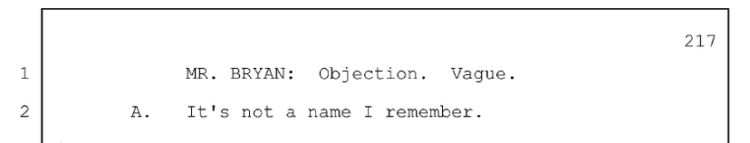 Printed page 217 and numbered testimony lines in the EPA-hosted Joseph Nadeau transcript, PDF viewer page 72