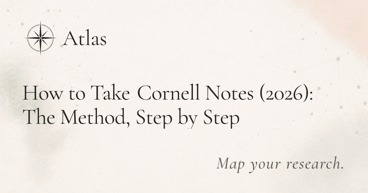 How to Take Cornell Notes (2026): The Method, Step by Step preview image