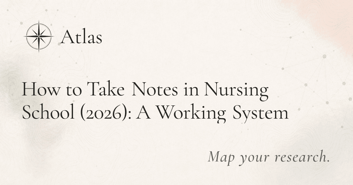 How to Take Notes in Nursing School (2026): A Working System preview image