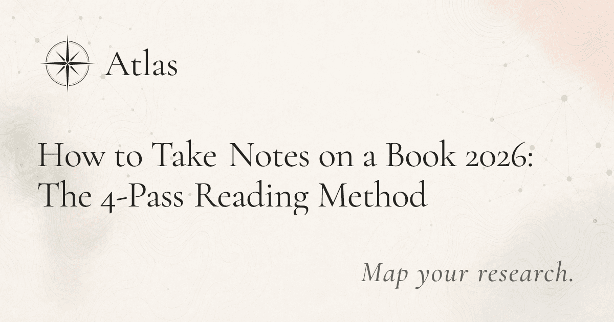 How to Take Notes on a Book 2026: The 4-Pass Reading Method preview image