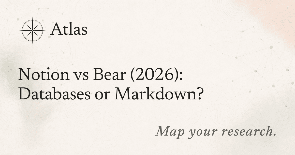 Notion vs Bear (2026): Databases or Markdown? preview image