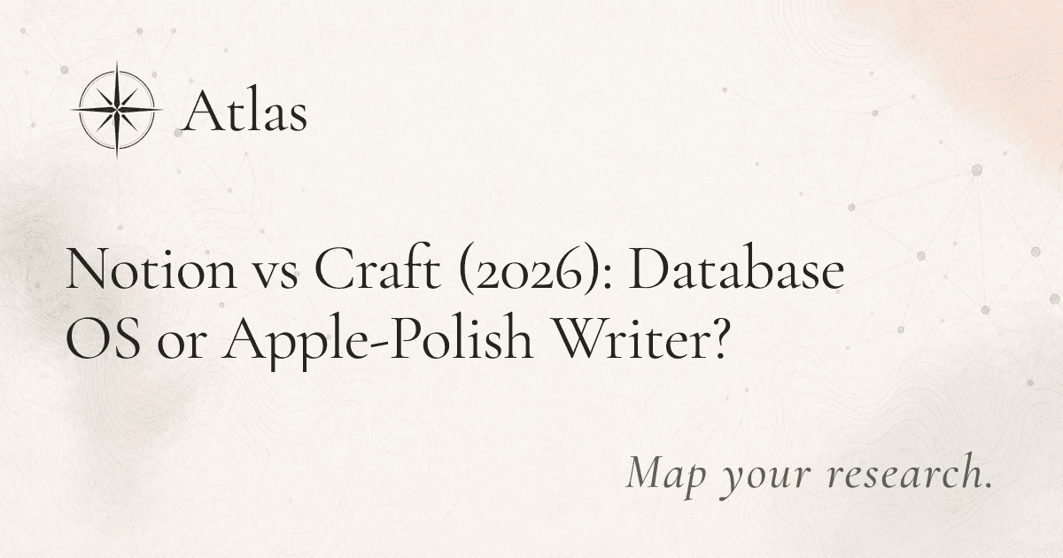 Notion vs Craft (2026): Database OS or Apple-Polish Writer? preview image
