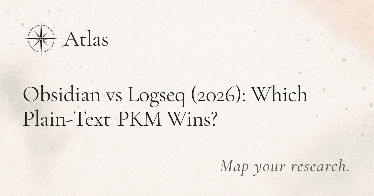 Obsidian vs Logseq (2026): Which Plain-Text PKM Wins? preview image
