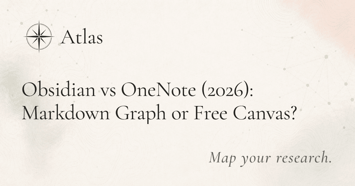 Obsidian vs OneNote (2026): Markdown Graph or Free Canvas? preview image