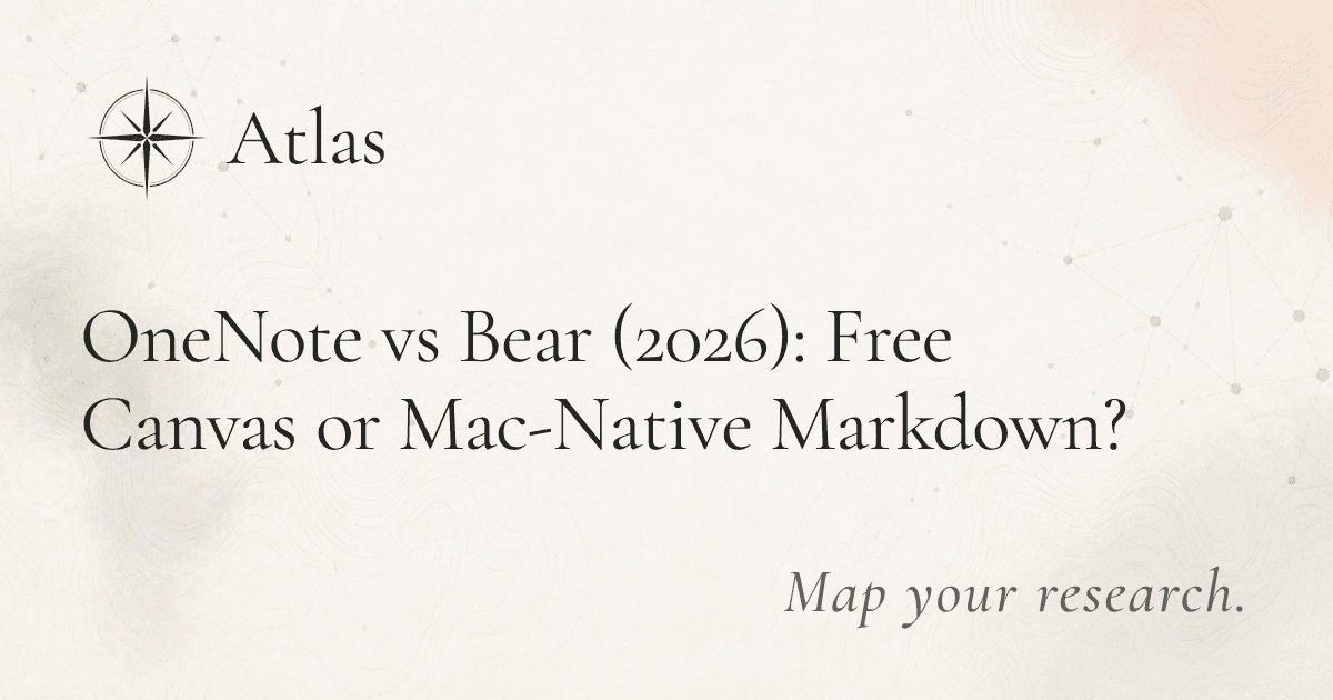 OneNote vs Bear (2026): Free Canvas or Mac-Native Markdown? preview image