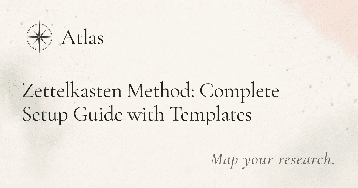 Zettelkasten Method: Complete Setup Guide with Templates preview image