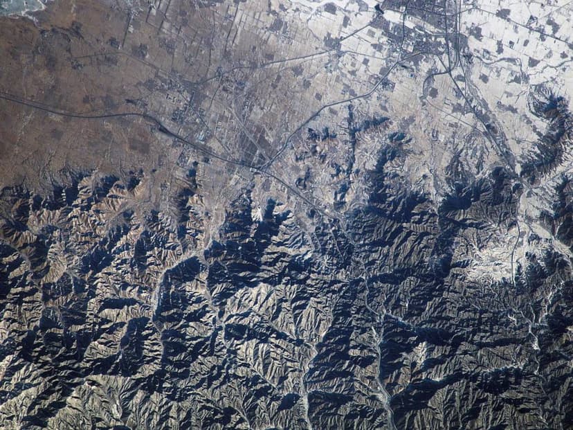 Great Wall region photographed by Leroy Chiao from the International Space Station