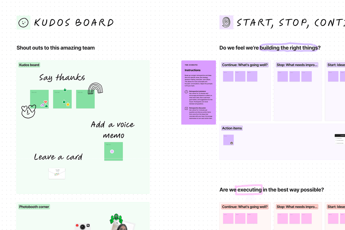 Official FigJam screenshot showing collaborative whiteboard notes and design-team planning elements