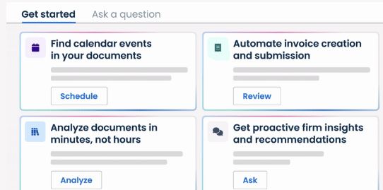 Clio Manage AI launchpad with an Analyze documents entry point.