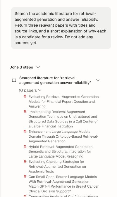 Search the literature and choose papers to add to your project.